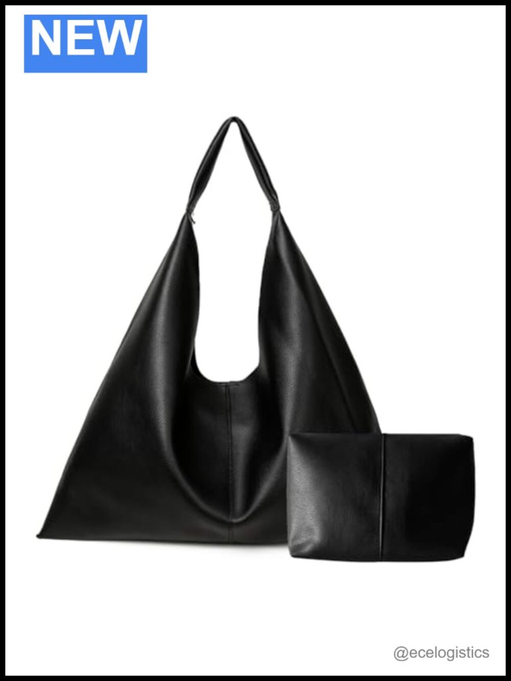 Large Vegan Leather Tote Bag, Magnetic Closure Hobo Work Purse